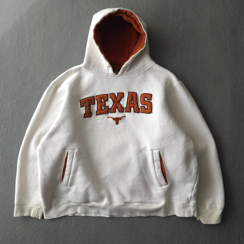 Vintage 2000s Champs White Texas Longhorns Hoodie XL NCAA Longhorn Logo